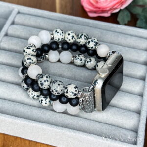 Dalmatian Stone Beaded Bracelet