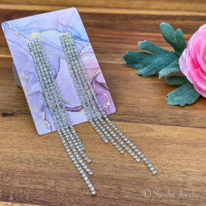 Stunning Crystal Tassel Earrings