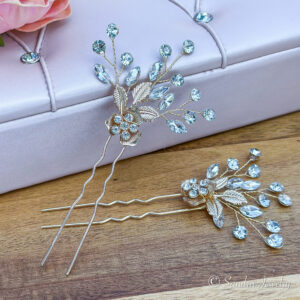 Gold Flower Bridal Hair Pin - Elegant Wedding Hair Accessory