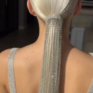 Sparkle Rhinestones Tassel Ponytail Hairpieces