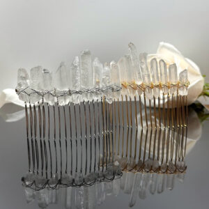 Handmade Clear Crystal Hair Comb for Bride