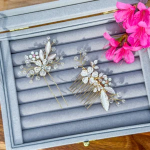 Flower Hair Comb and Pin - Stunning bridal hair piece