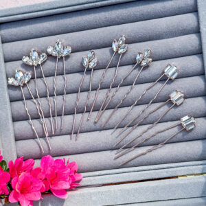 Delicate Crystal Hair Pins for Wedding