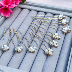 Delicate Crystal Hair Pins for Wedding