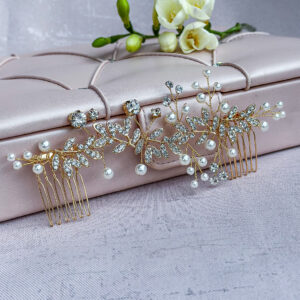 gold hair comb