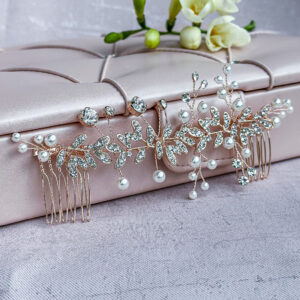 rose gold hair comb