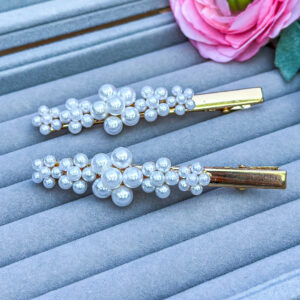 Floral Pearl Hair Clip for Bride