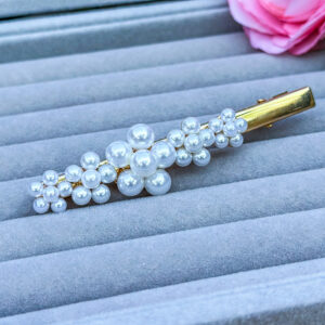 Floral Pearl Hair Clip for Bride