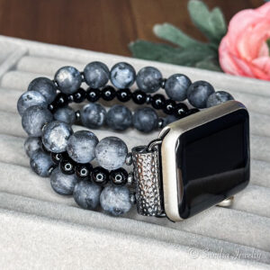 Black Labradorite Stone Bracelet for Apple Watch