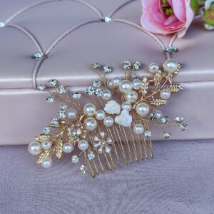 gold hair comb