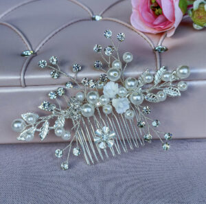 Silver hair comb