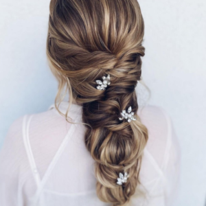 Crystal and Pearl Hair Pins for Bride