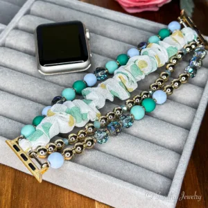 Beads and Fabric Bracelet