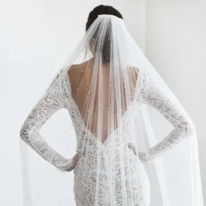 Luxury Pearl Wedding Veil