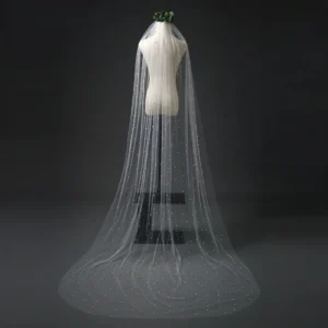 Luxury Pearl Wedding Veil