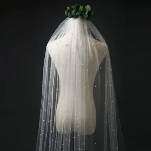 Luxury Pearl Wedding Veil